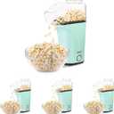 Dash Fresh Pop Popcorn Maker - Oil-Free,Air Popcorn Popper - With Measuring Cup & Recipe Guide - Perfect for Movie Nights - 16 Cups,Aqua,(Pack of 4)