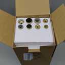 Gold Double Curtain Rods 32 to 58 Inch (2.6-4.8ft), USFOOK Blackout Wrap Around Curtain Rods for Windows 20 to 54 Inches, 6/8 Inch Room Darkening Drapery Rod, Decorative Pole for Christmas