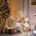  3 Pack Christmas LED Light Balls Outdoor Hanging Light Spheres w/360 Lights