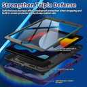 for iPad 9th 8th 7th Generation Case iPad 10.2 inch with HD Screen Protector, 360 Rotating Kickstand/Hand Strap, Shoulder Strap, Heavy Duty Military Grade - Kids Friendly
