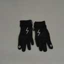 Kids Winter Gloves Back Water Repellent Touchscreen Warm Fleece Anti-slip for Boys Girls Teen 3-15 Years (Black)