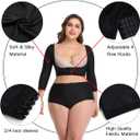 woahee Women's Arm Shaper Plus Size Arm Faja Compression Sleeve Garment Post Surgical Arm Shapewear (Black, S)