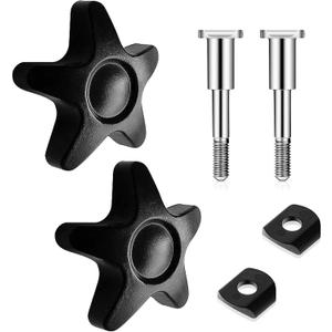 2 Adjustable Star Knobs for Rolling Walkers Drive Rollator Walker M6 T-Bolt Screw Knobs with Washers Replacement Parts for Platform Attachment