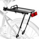 Rear Bike Rack, Bike Cargo Rack, Aluminum Alloy, Large Size Reflective, Retractable, Universal