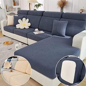Magic Sofa Covers Magic Sofa Couch Covers 2024 New Wear-Resistant Universal Sofa Cover Stretch for Sectional Slipcovers (Texture-Gray Blue,Back Cover L)