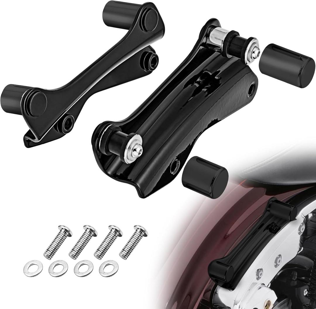 Mofun 4 Point Docking Hardware Kit with Docking Hardware Covers Compatible with Harley Touring Road King Street Road Electra Glide 2014-2025, Black, Quick Release