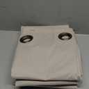 FMFUNCTEX 100% Blackout Curtains for Bedroom, Khaki Curtains 84 Inches Long Textured Thermal Insulated Curtains for Living Room Drapes, Black Out Drapery Grommet Room Darkening 2 Panels