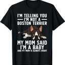 Cute Boston Terrier Dog Art for Men Women Kids Terrier Lover T-Shirt, Men, S
