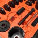 Orion Motor Tech Wheel Bearing Press Kit for Front Wheel Drive Bearing Removal & Installation, 24pc Wheel Bearing Puller Tool Set with Sliding Screws Universal Bushings Sleeves Storage Case (RED,BLACK)