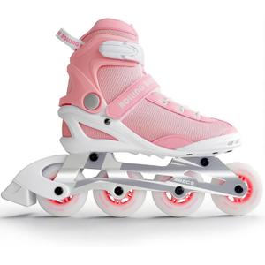 Inline Skates PRO for Adult Women - ABEC-9 Bearing with Breathable Lining for Male Female, Optional Brake, Black, US Women 8