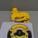 Coherny Simulated Driving Controller Portable Simulated Driving Steering Wheel Copilot Toy Children's Educational Sounding Toy Small Steering Wheel Toy Gift Funny Interactive Driving Wheel with Music (Yellow)