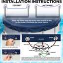 28 ft Round Winter Pool Cover for Above Ground Pools, Navy Blue, Resistant