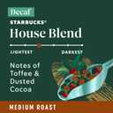 Starbucks K-Cup Coffee Pods, Medium Roast Hot or Iced Coffee, Decaf House Blend, 22 Keurig Pods