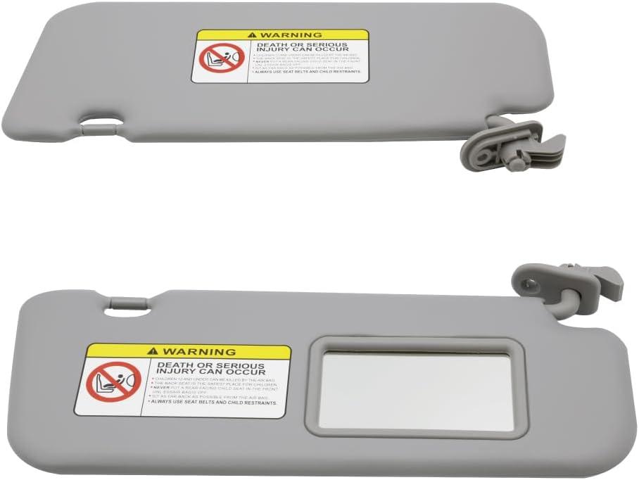 Right Passenger Side Sun Visor Compatible with Hyundai Accent 1E 2011 2012 2013 2014 2015, Front Right Sun Protection Shade Gray, Replace PN 85220-1R000