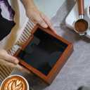 Rosewood Espresso Knock Box Portafilter Tamping Stand with Shock-Absorbing Bar & Non-Slip Design | Premium Dump Bin for Home Barista Stations