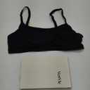 Vertvie Womens Wireless Bralettes Cami Bras Unlined Seamless No Underwire No Padding Scoop Neck Comfort T Shirt & Sports Bra (X-Large, Black)