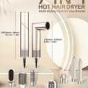 7 in 1 High-Speed Hair Dryer Brush, 110,000 RPM Air Styler for Automatic Air Curling, Negative Ionic Hot Air Brush Set for Fast Drying, Volumizing & Frizz Control, Heat Protection Multi-Styler