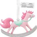 3 x Hallmark Santa and Presents Baby's First Christmas 2023 Picture Frame Christmas Ornament