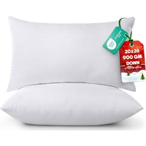 Utopia Bedding 20x26 Pillow Inserts, Set of 2, White  Indoor Decorative Throw Pillows for Bed, Sofa & Couch  Soft, Supportive & Fluffy Cushion Inserts