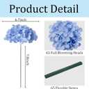 65Pcs Blue Hydrangea Artificial Flowers BulkRealistic Silk Fake Flowers with StemsFaux Hydrangea Flowers for Wedding Home Decor Centerpieces Living Room Garden Party Baby Shower Decoration