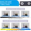 Photo Studio Light Box, 20"x20" Professional Photography Photo Light Box with 160 LEDs Lights & 4 Color Backgrounds for Product Picture Photography