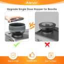 AIEVE Silicone Bellow Compatible for Breville Barista Express, Single Dose Hopper for Breville Espresso Machine,Gray