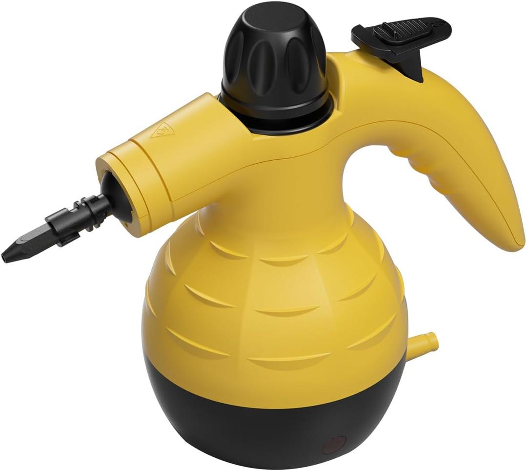 Steam Cleaner, Handheld Steam Cleaner for Home, 16-Piece Steam Cleaner Kit with Automatic Steam Switch, Steamer for Kitchen, Bathroom, Car, Living Room and Multi-Surface Deep Cleaning (Yellow)
