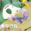 Silipull Couple Mask Bulk DIY White Paper Craft Half Face Paint Blank Masquerade Mask for Cosplay Mardi Gras Party, 11 Styles