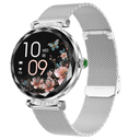 Smart Watches for Women with Blood Pressure/Answer Calls/Heart Rate/Step/Sleep/Multiple Sport Modes /IP68 Waterproof，1.19" Fitness Tracker Smartwatch for iOS Android (Silver with Diamonds)