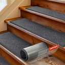 MBIGM 8" x 30" Carpet Stair Treads for Wooden Steps (15 in Pack) - Non-Slip Safety Rug with Soft Plush Comfort - Skid Resistant Indoor Runner for Kids, Elders, and Pets - Dark Gray