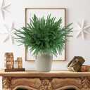 8 PCS Norfolk Pine Branches,21.6 Inch Artificial Green Pine Stem,Real Touch Faux Christmas Greenery Pines Picks for Vase DIY Flower Arrangement Garland Wreath Home Decoration