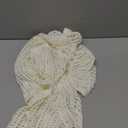 Sidefeel Women's Crochet Tops Short Sleeve Sweater 2025 Fashion Hollow Out Scoop Neck Pullover Knit Tops Cover Ups (Large, White)