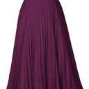 GRACE KARIN Pleated Midi Skirt for Women,Summer Chiffon Elastic High Waist Knee Length Skirts, Swing A-Line Boho Outfits
Deep Purple XL