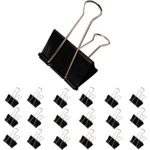 Jumbo Binder Clips 3 Inch - Extra Large Binder Clips 18 Pack, Heavy Duty Office Binder Clips for Paper, Documents, School & Office Supplies (18, 3 inch)
