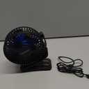 Gaiatop Portable Clip on Fan Battery Operated, Small Powerful 3 Speed Quiet 360 Rotate, USB Rechargeable Mini Personal Cooling Fan for Desk Table Home Office Stroller Camping Women Gifts Black Blue