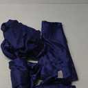 Vonty Satin Sheets Full Size Silky Soft Satin Bed Sheets Navy Blue Sheet Set, 1 Deep Pocket Fitted Sheet + 1 Flat Sheet + 2 Pillowcases