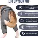 Dog Recovery Sleeve for Hind Leg, Adjustable Buckled Dog Recovery Suit as Cone Collar Alternative, Thick Rear Leg Sleeve to Prevent Licking Wound for Dogs, S