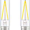 Dimmable E26 T30 T10 LED Bulb Long Tube Light Bulb 4W(40W Equivalent) ,Type T Tubular Light Bulbs for Curio Cabinet,Piano,Chandelier,Wall Sconces,AC120V Neutral White 4000K 400LM CRI 90,Pack of 2
