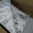 8x10 Area Rugs for Living Room Rug Washable: Abstract Large Rug for Dining Room Bedroom Carpet Non Slip 8 by 10 Indoor Modern Nursery Home Office Blue Grey