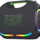 ZEALOT Loud Portable Bluetooth Speaker, 300W Max Wireless with LED Light, Dual Pairing, XBass, Bluetooth 5.3, 48000mAh, Outdoor Waterproof Speaker for Camping, Beach and Party