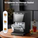 2" Ice Ball Maker, Crystal Clear Ice Ball Ready in 40min, 72pcs/Day | ETL Approval with Ice Tong for Cocktails & Bourbon Whiskey Self-Cleaning