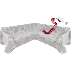 1OO% Waterproof Sectional Couch Covers for Dogs L Shaped Corner Sofa Cover Washable Chenille Sofa Slipcovers Blanket Modern Jacquard Pet Furniture Protector (91"x276", Light Gray Leaf)