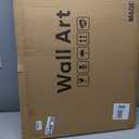 Framed Farmhouse Nature Landscape Wall Art, Red Barn and Trees Canvas Prints Paintings Artwork for Walls, Modern Countryside Pictures for Living Room Dining Bedroom Hallway Lounge Wall Decor 24x36 In