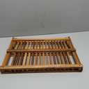 Utoplike Teak Dish Drainer Rack Collapsible 2 Tier Dish Rack Dish Drying Rack Foldable Plate Organizer Holder for Kitchen Compact Countertop