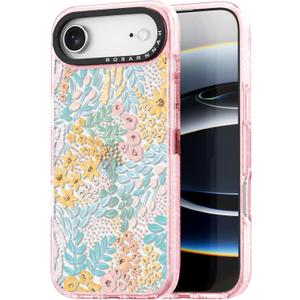 for iPhone Air Case Cute - Durable Shockproof 6.6 ft Drop Impact Phone Case - Funny Blue Spring Design (6.5") Glitter Pink