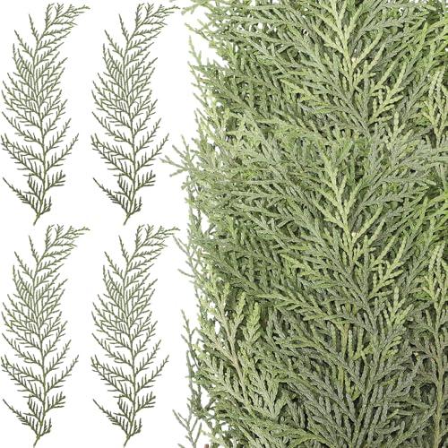 HyDren 100 Pcs Christmas Preserved Real Pine Branches Leaves Greenery Pine Picks Natural Dried Greenery Plants Twigs Wreath Decorations for Christmas Home Decor Indoor Outdoor (6 Inches)