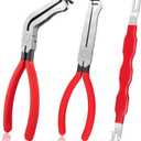 3PCS Electrical Disconnect Pliers, Upgrade Electrical Connector Pliers, Automotive Electrical Connector Removal Tool, Automotive Electrical Terminal Connector Separator Removal Tool for Cars