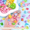 150PCS Slime Charms Jelly Cute Flatback Resin Charms for Slime, Random Kawaii Decoden Charm for Embellishments Phone Junk Case Charm Bulk, Scrapbooking Crafting & DIY Decor(6 Color Series)