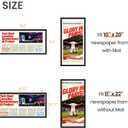 upsimples 11x22 newspaper frame, Display Pictures 10x20 with Mat or 11x22 Without, Wall Hanging Photo Frame, Black, 1 Pack