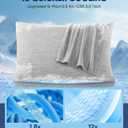 LUXEAR 2 Pack Cooling Pillow Cases for Hot Sleepers, Arc-Chill Q-Max > 0.5 Cool Pillowcases, Hair & Skin Friendly, Double-Sided, Hidden Zipper Cold Pillow Cover, Gifts for Women & Men, 20x26, Gray